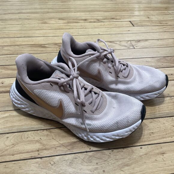 Nike Revolution Running Sneakers Pink Womens 10 Barely Rose Athletic Gym Workout - Picture 5 of 16